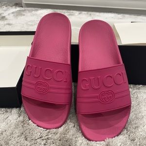 Pink Gucci Slides